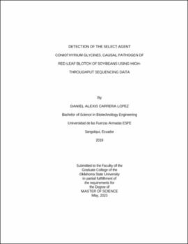 ♦︎ OGAWA / 湿地帯と金魚 Detection of the select agent Coniothyrium glycines, causal
